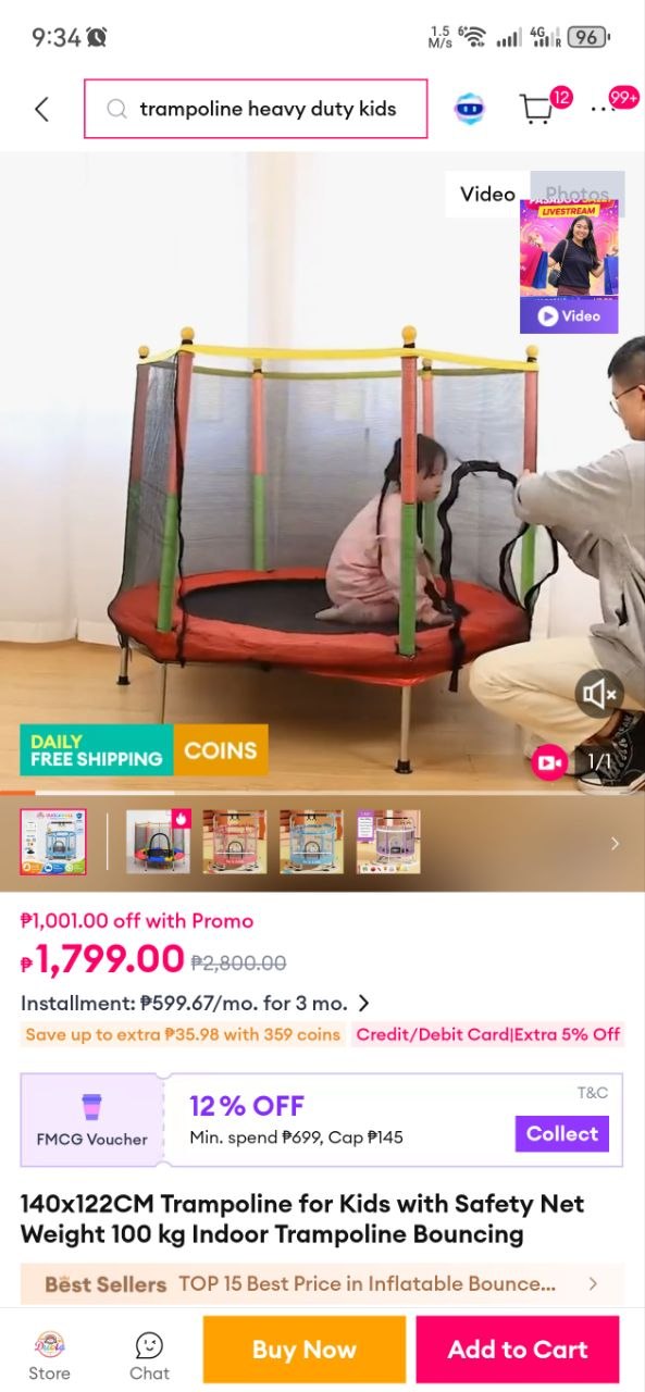 lazada买的蹦蹦床1.4米的，放家里太大…-manila58.com