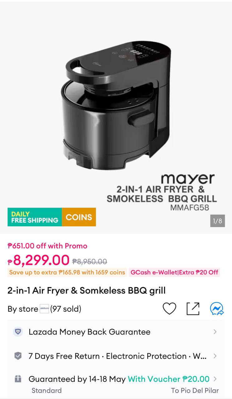 原价8300P买的多功能空气炸锅 空气炸锅和…-manila58.com