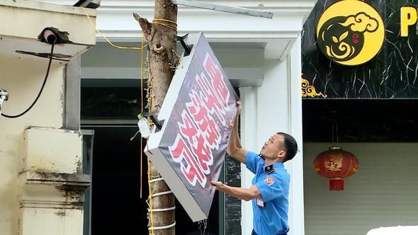 #越南新闻 金北坊开展整治行动，规范外文招牌、横幅设置-manila58.com