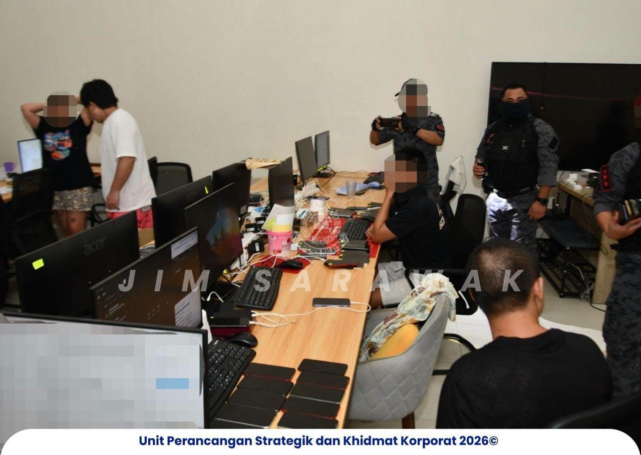 🇲🇾 马来西亚砂拉越警方突袭八据点 逮捕74名非法外籍人-manila58.com