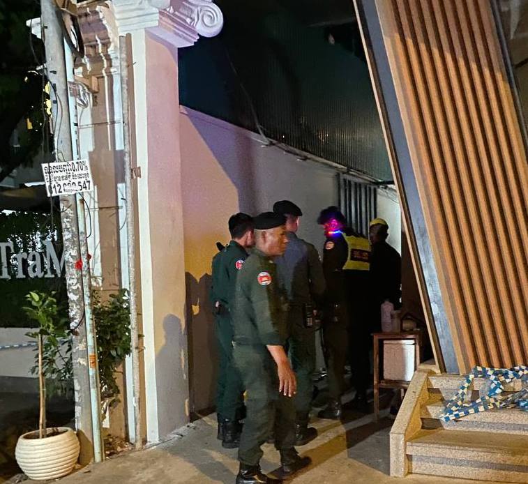 #群友投稿：金边BKK1区毕加索花园 现在楼底下有很多警察-manila58.com