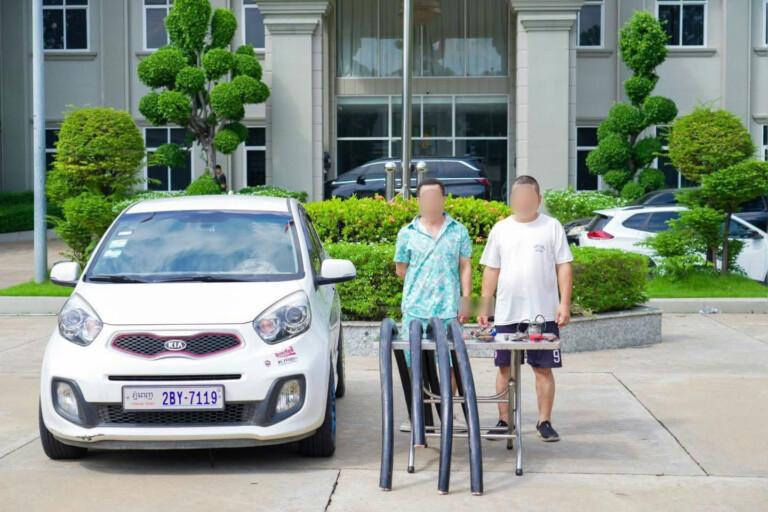 金边两名中国男子盗窃汽车被抓-manila58.com